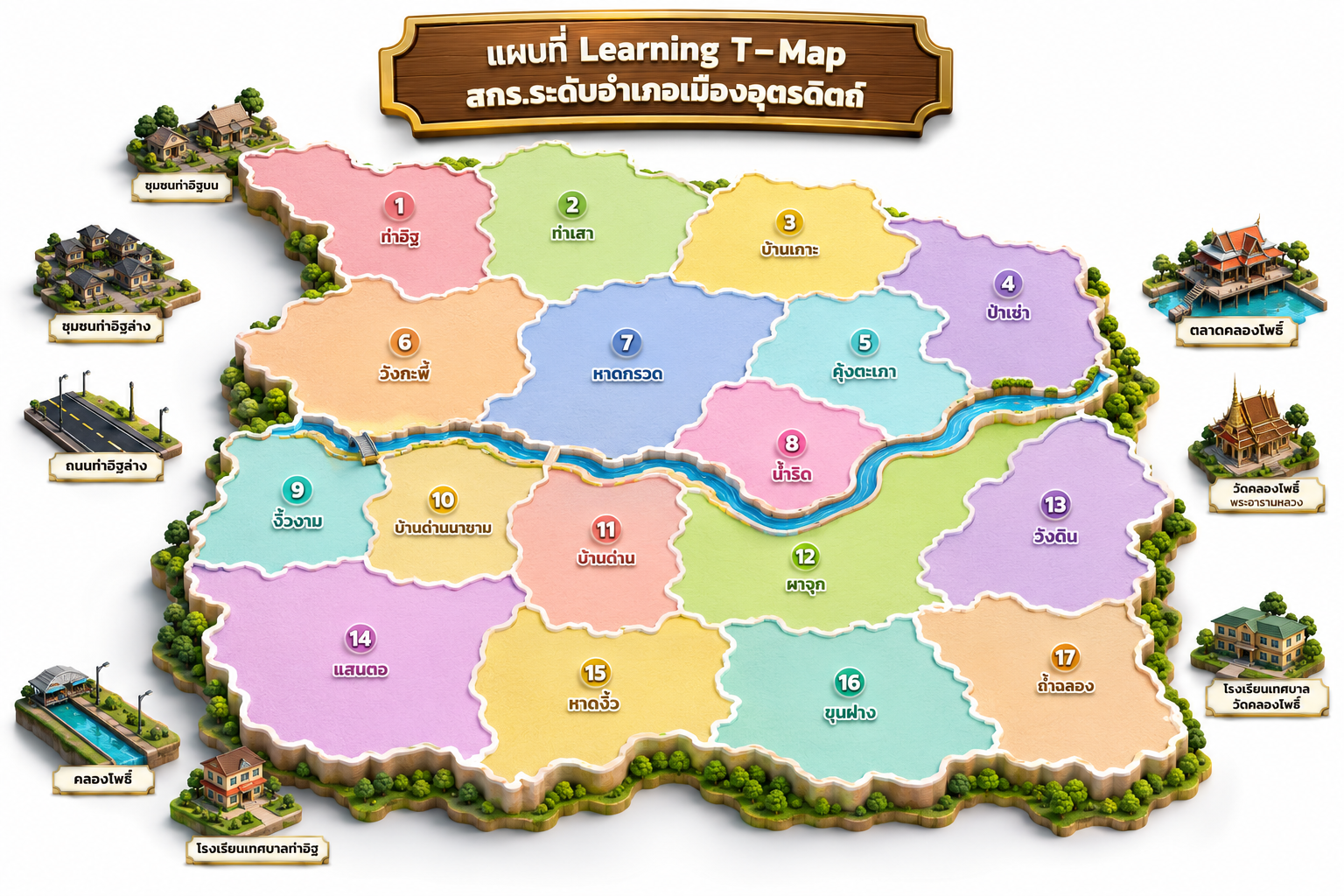 แผนที่อำเภอเมืองอุตรดิตถ์